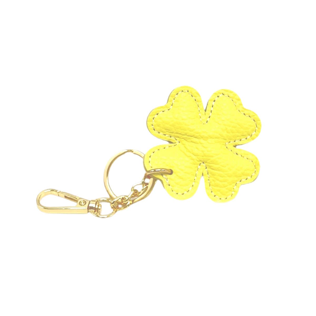 Four Leaf Clover Leather Key Chain