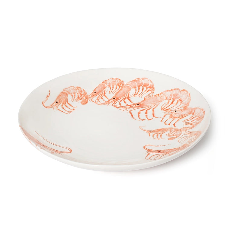 Handmade Serving Dish - Large- Prawns
