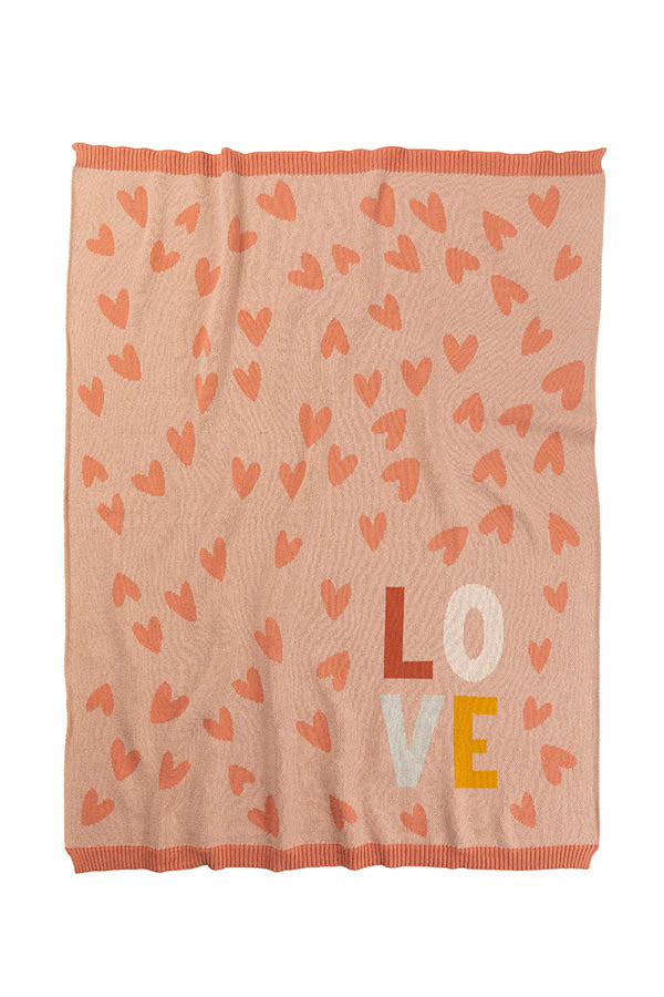 Jacob Little-Dulwich Hill-Love Heat Baby Blanket-Blush-Cotton