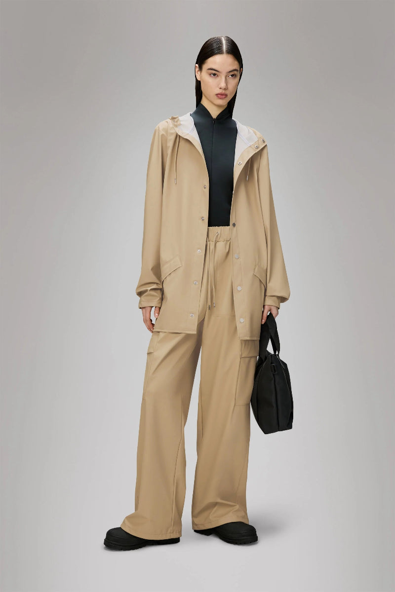 Rains Unisex Waterproof Jacket - Sand