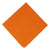 Solid orange square napkin on a white background