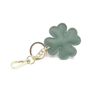 Four Leaf Clover Leather Key Chain