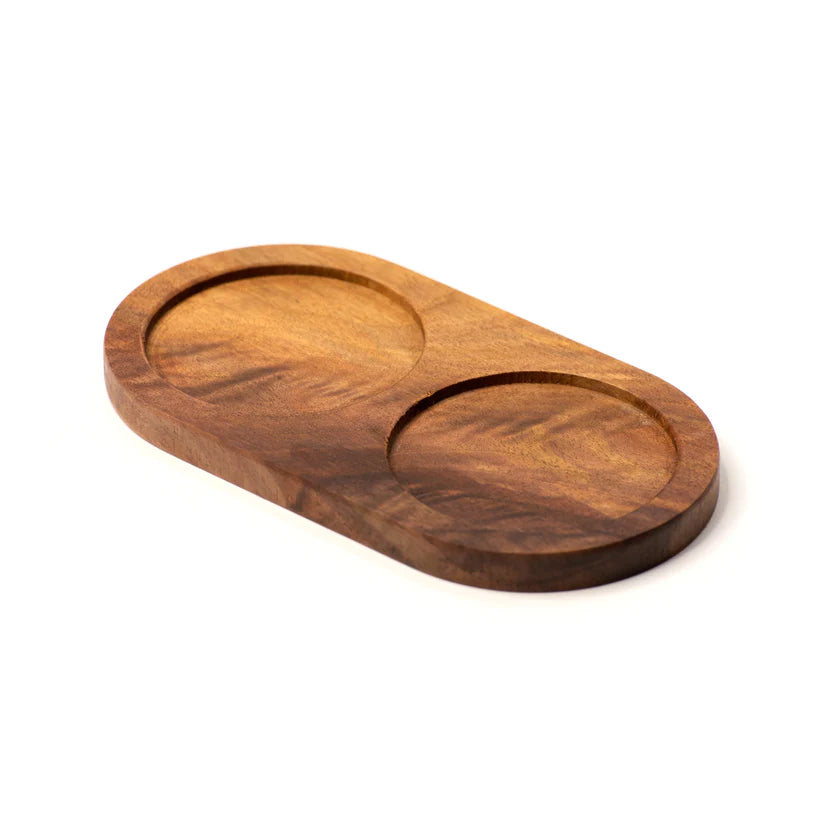 Mill tray-Holder for pepper and salt mills-black walnut or beech