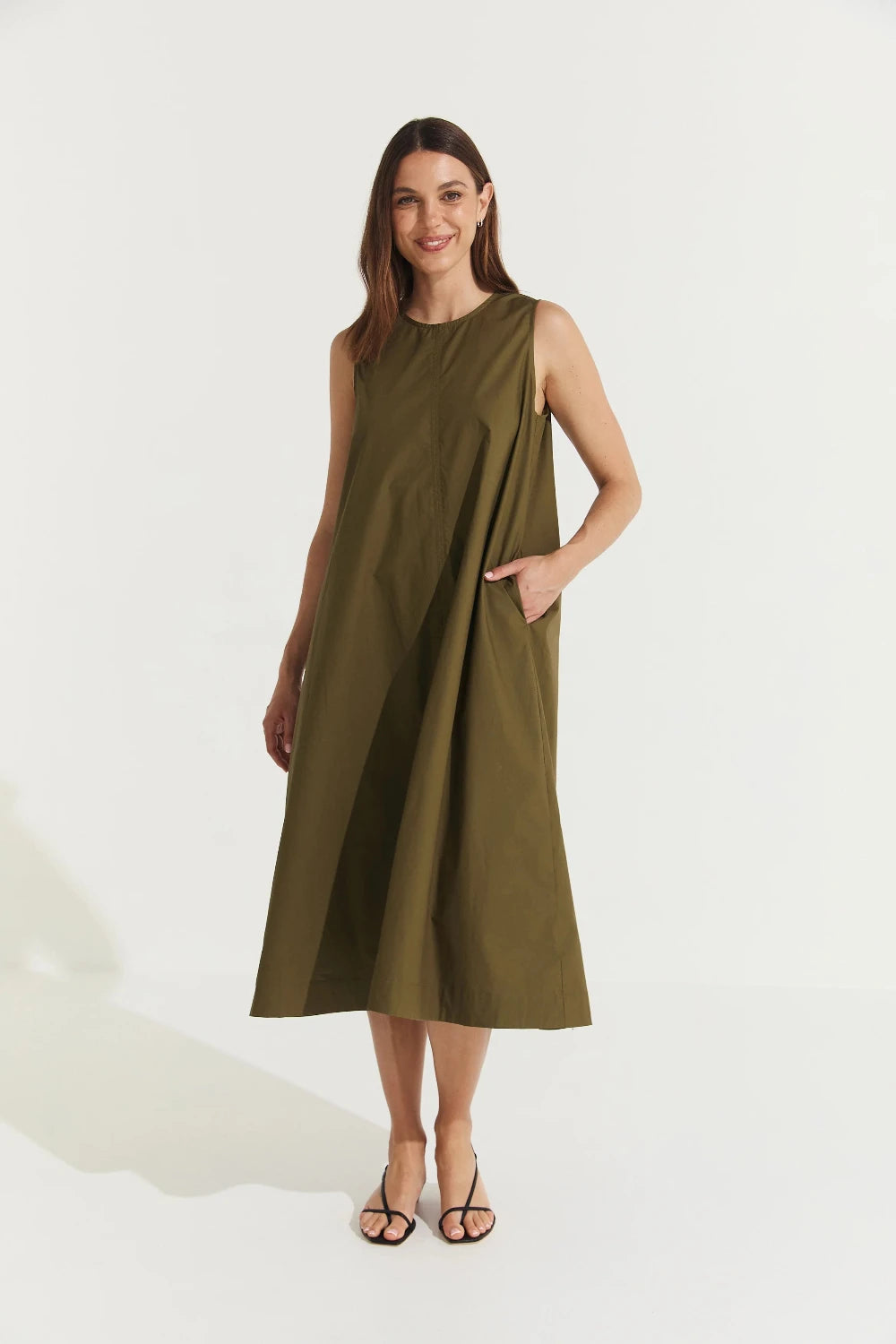 Delphine Dress - Olive