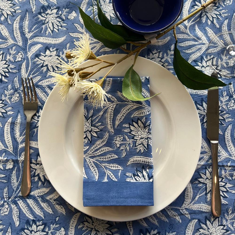 Sian Hand Block Printed Tablecloth