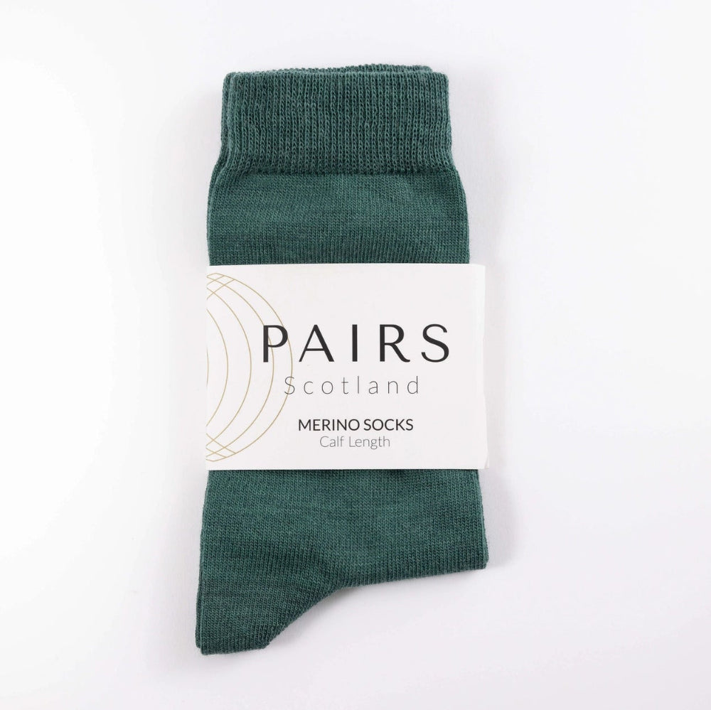 Pairs Scotland Merino Socks - Green