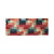 Quinn Merino Wool scarf-Abstract design-Green-Rust-Burgundy Tones-Flat Lay