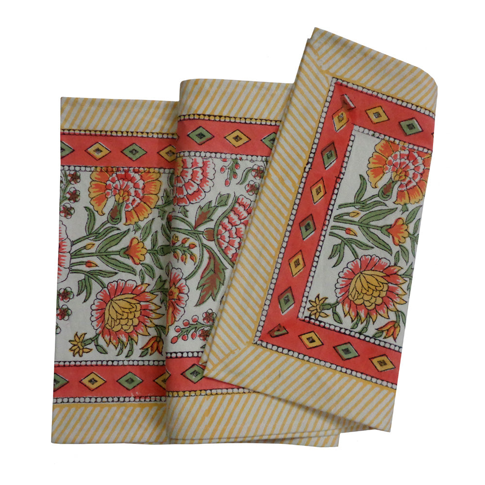 Floral patterned Table Runner on a white background