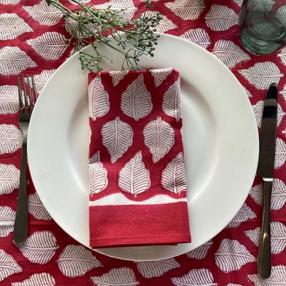 Darcy Hand Block Printed Tablecloth