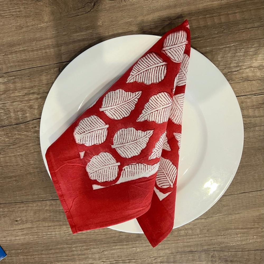 Darcy Hand Block Printed Napkins (Set of 4)