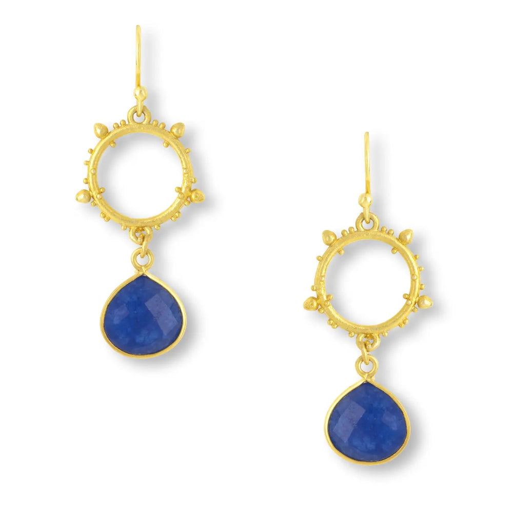Allegra Earrings - Blue Jade