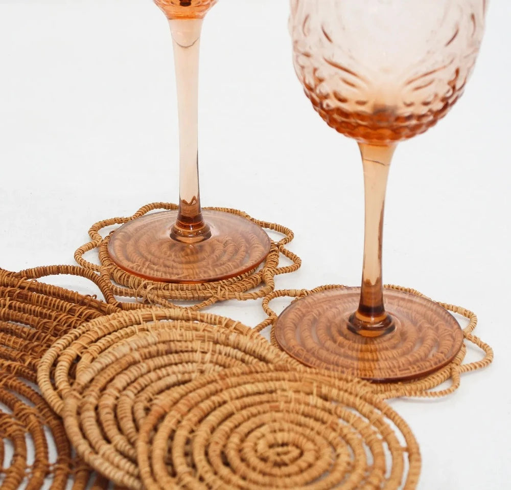 Palm Coasters-Open Weave Design