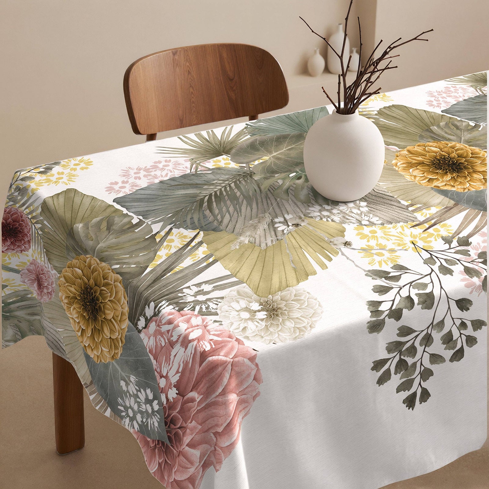 Tropique Cotton Stain-Resistant Tablecloth