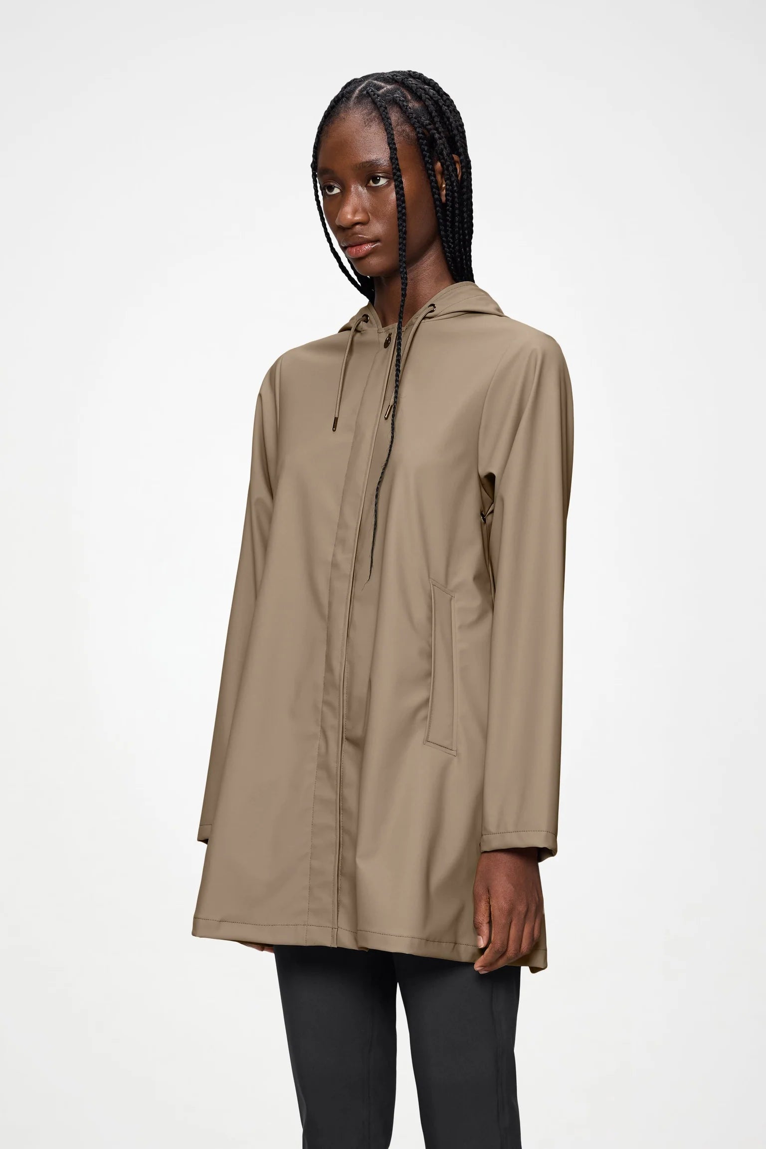 Rains Waterproof A-Line  Jacket - Sand