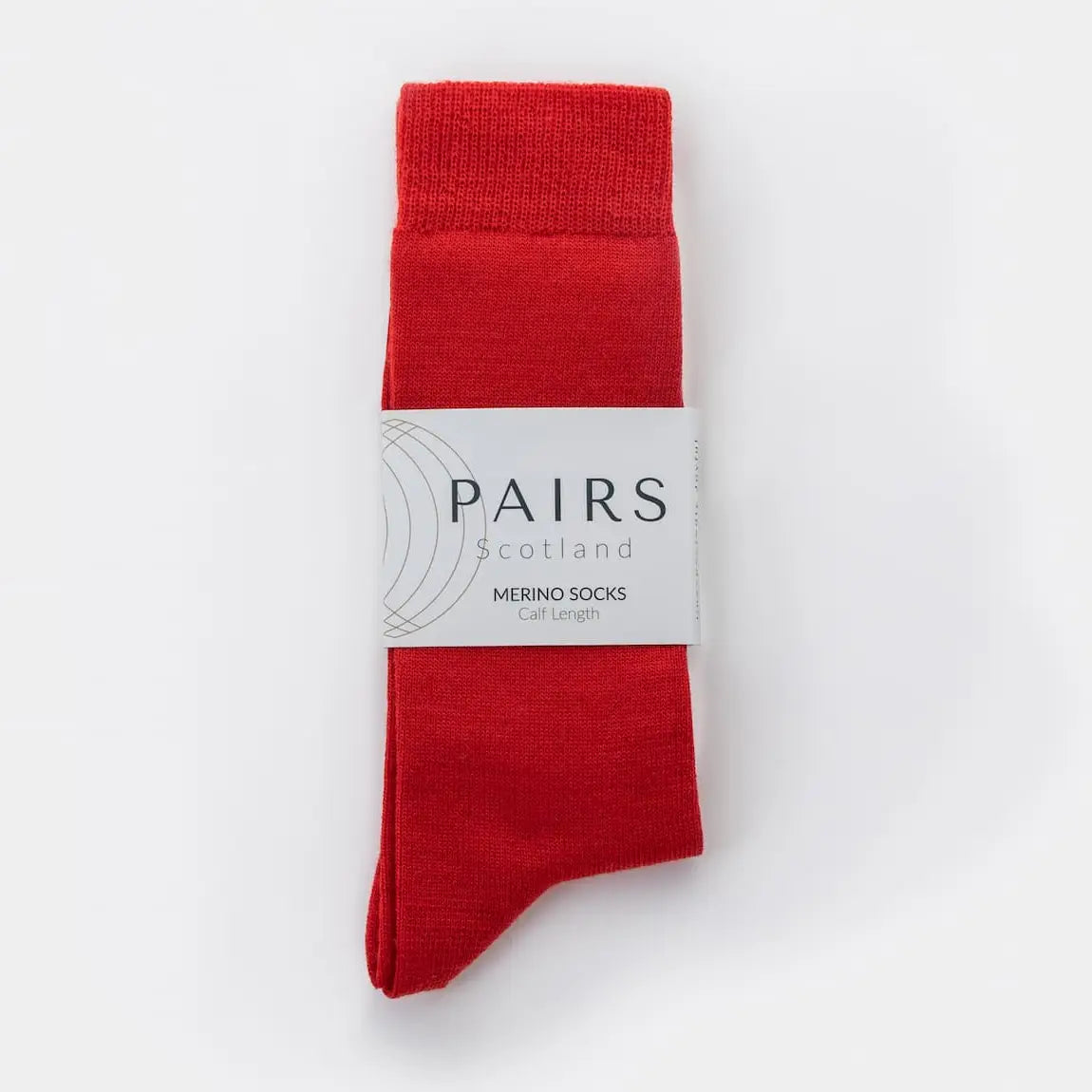 Pairs Scotland Merino Socks -  Orange Red