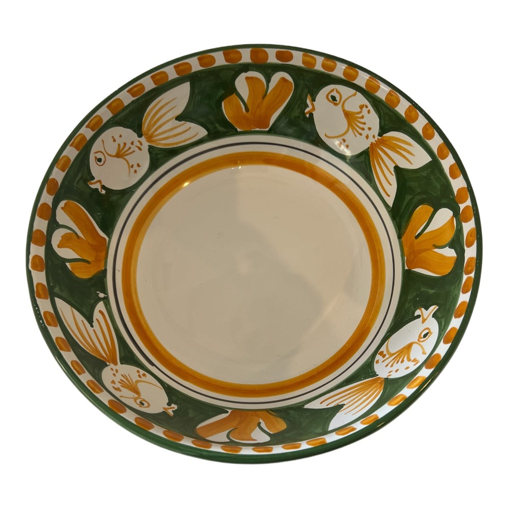 Pescara Hand-Painted Bowl-Green