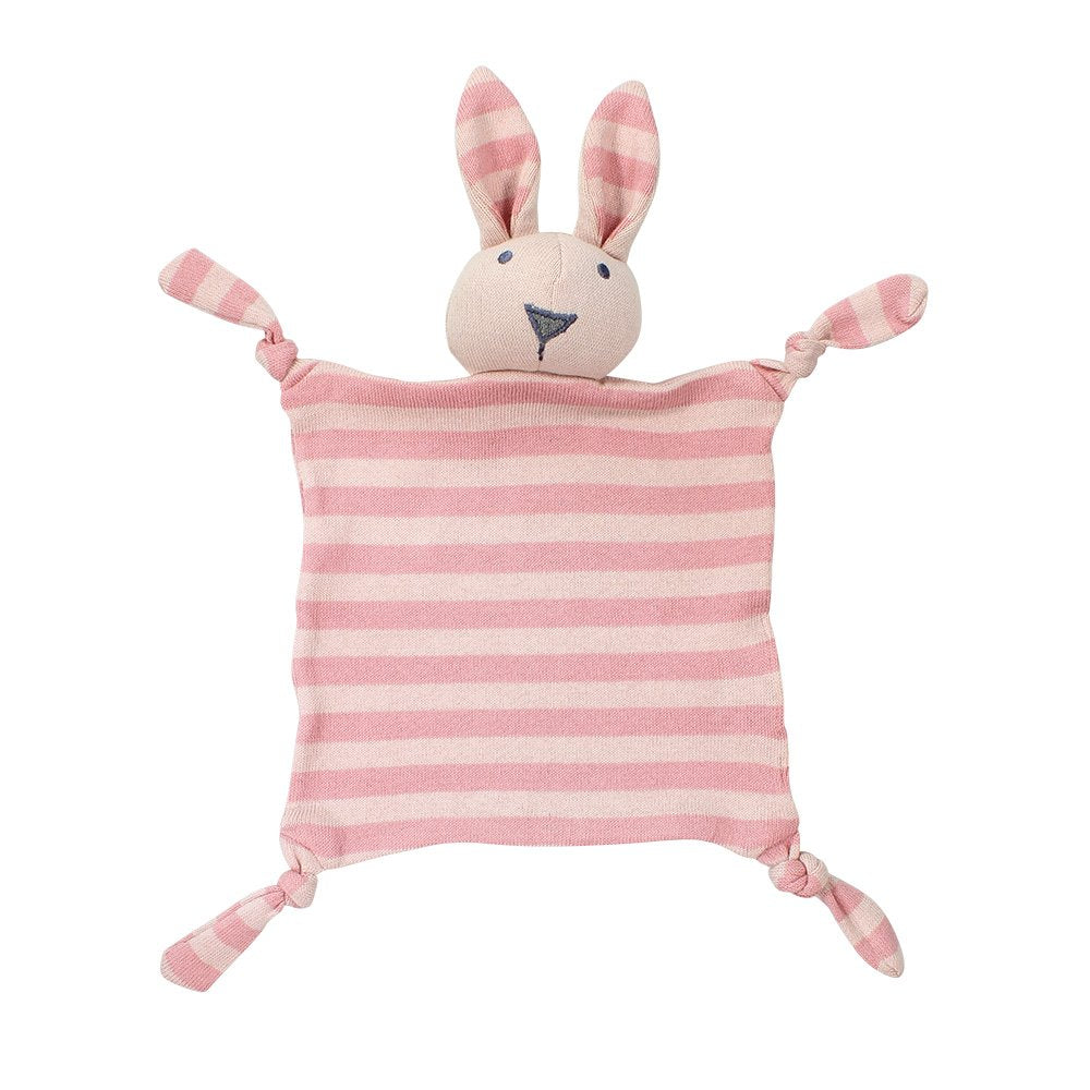 Dj Lux baby gift set with pink blanket and toy in packaging on a white background