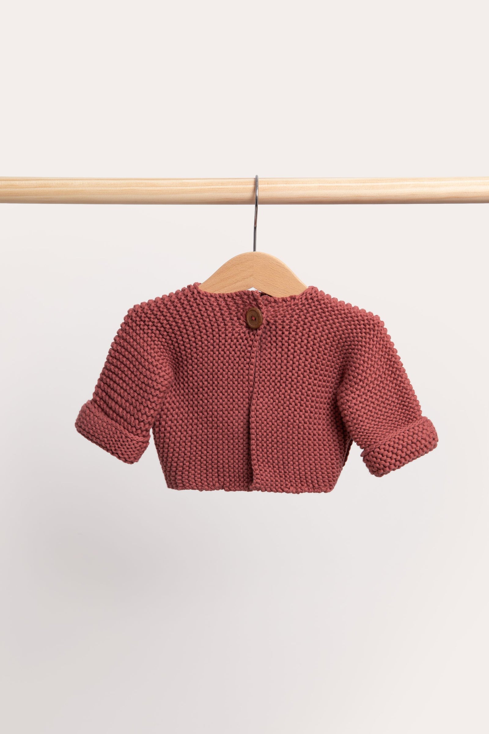 Elf Cotton Baby Cardigan - Dusty