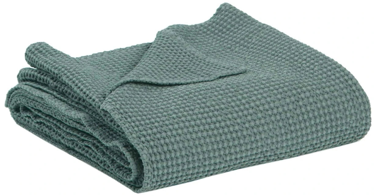 Maia Waffle Throw-Sage