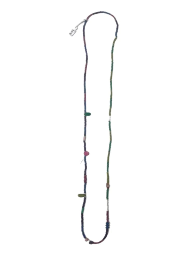 Clare Necklace-Long-Wooden Beads-Multi colour
