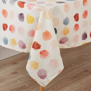 Watercolour Cotton Stain Resistant Tablecloth