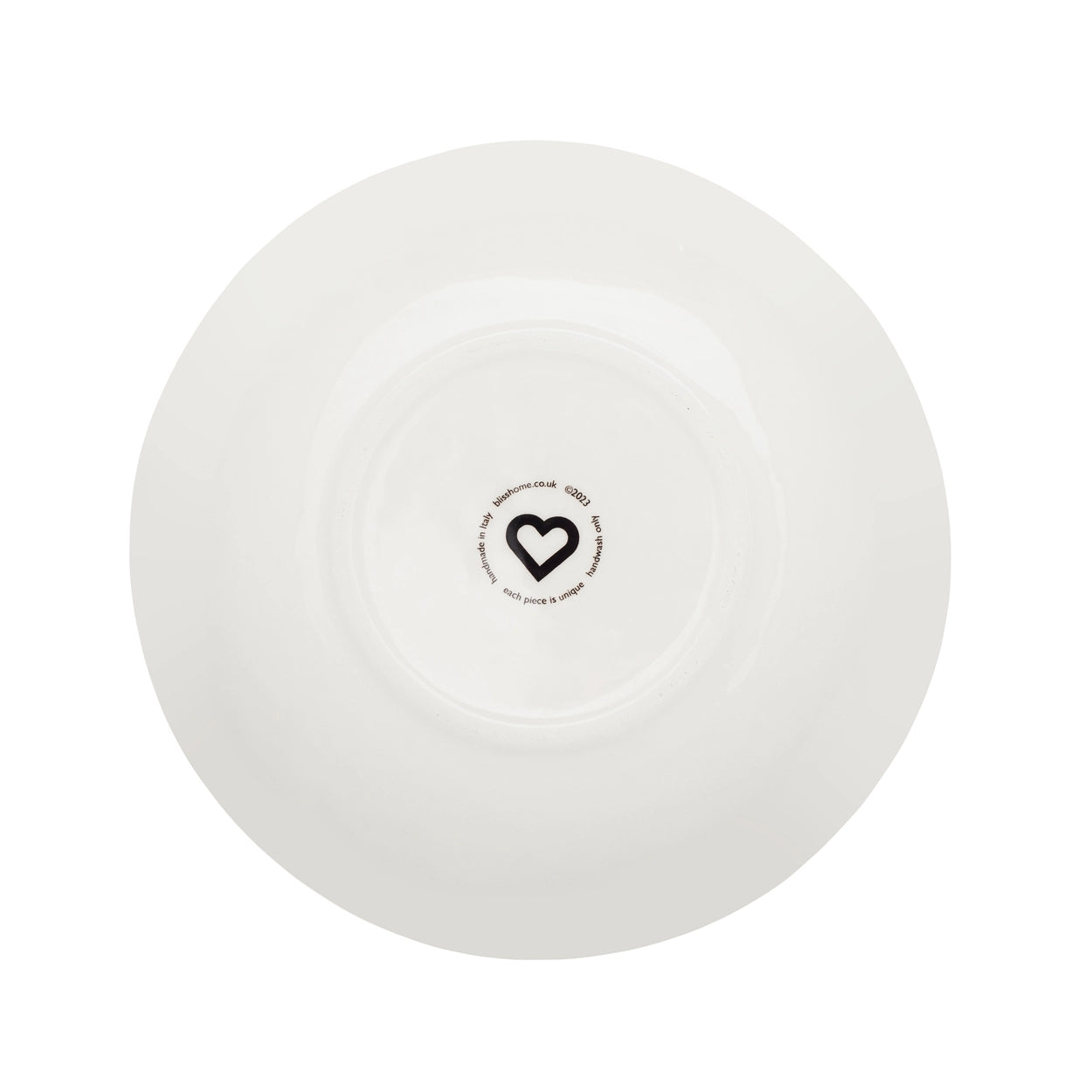 Ceramic bowl with fig design on a white background