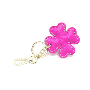 Four Leaf Clover Leather Key Chain