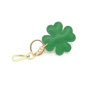 Four Leaf Clover Leather Key Chain