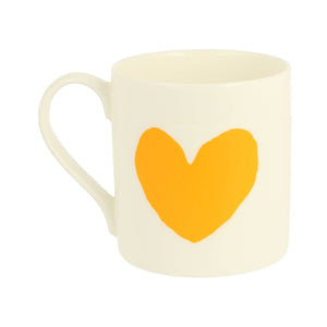 McLaggan & Co Bone China Mug - Big Heart Orange