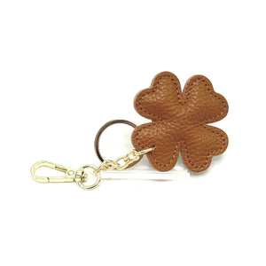 Four Leaf Clover Leather Key Chain