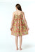 Short Printed Night Dress-Gold Green Red and Orange-Cotton Voile