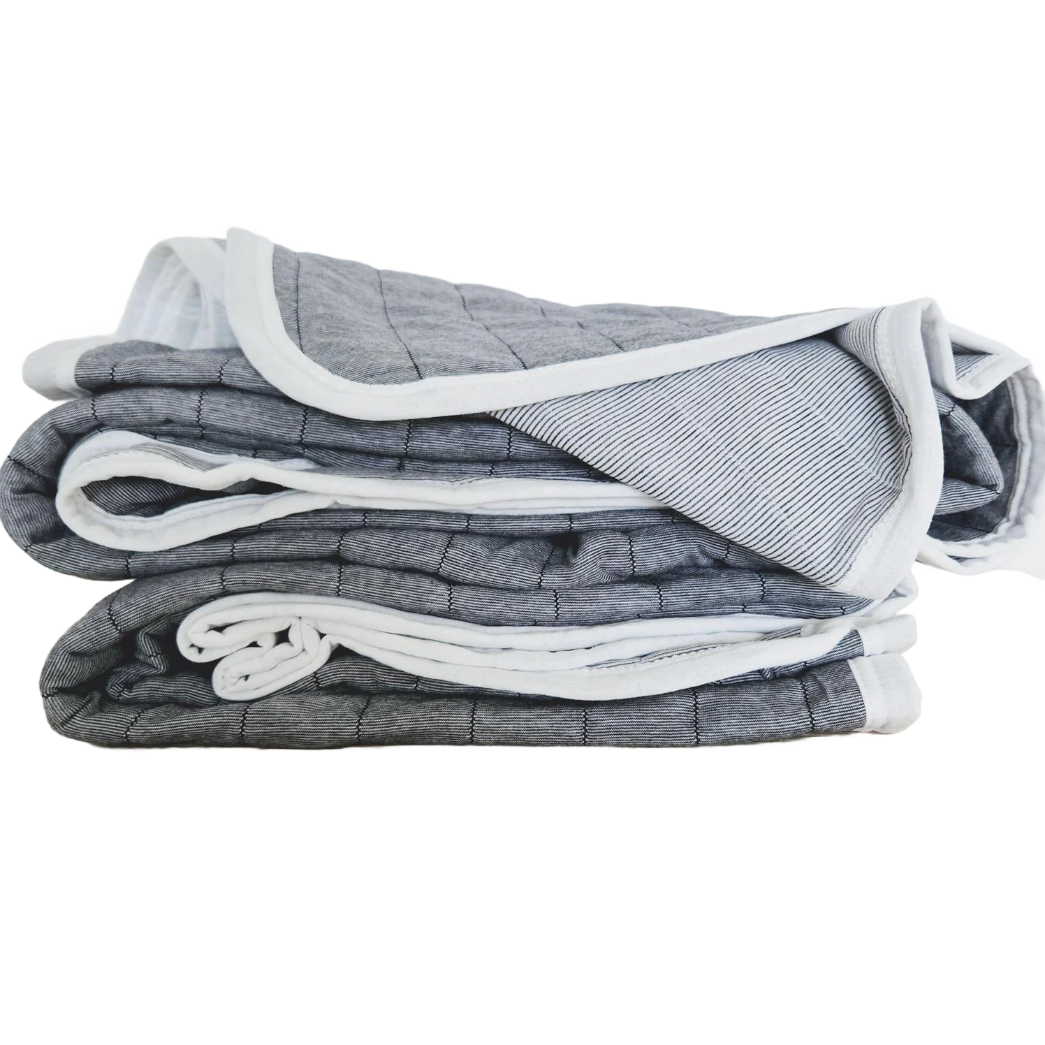 Clara Reversible Cotton Quilt -Charcoal