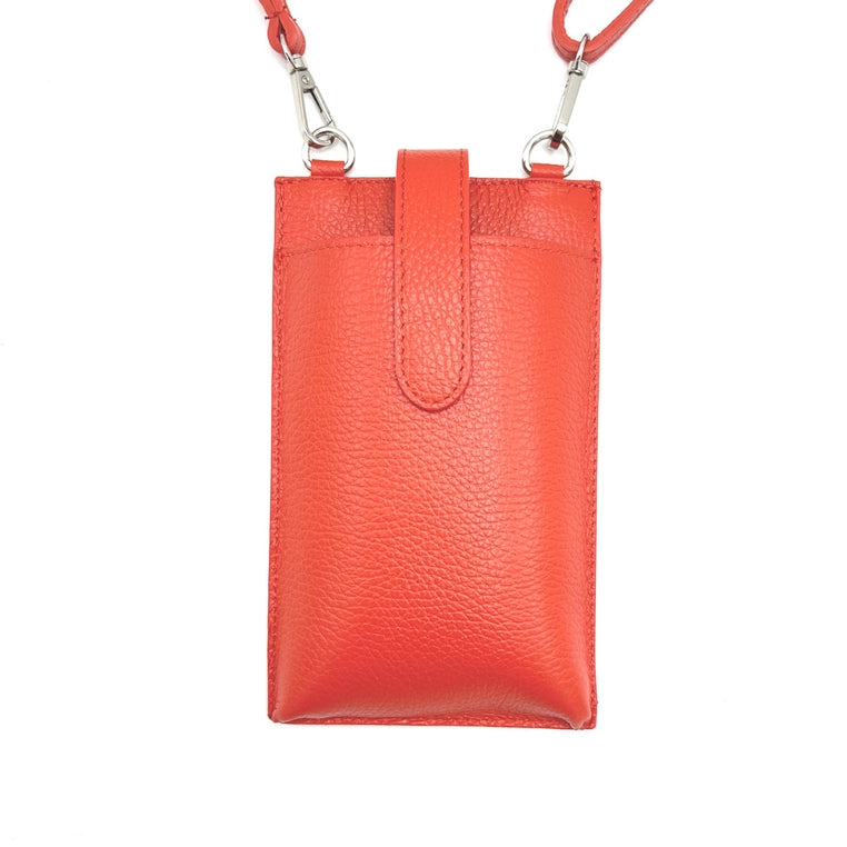 Italian Leather Phone Bag-Tan