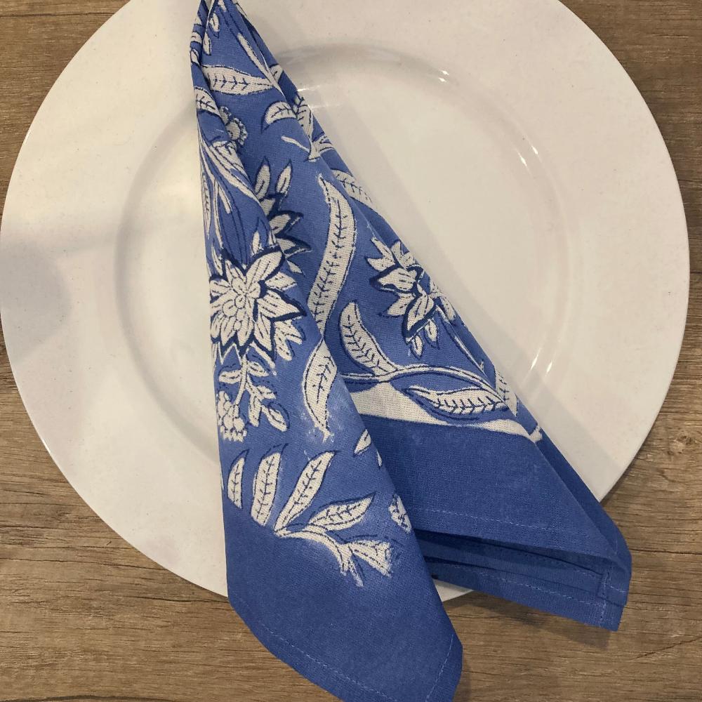 Sian Hand Block Printed Napkins (Set of 4)