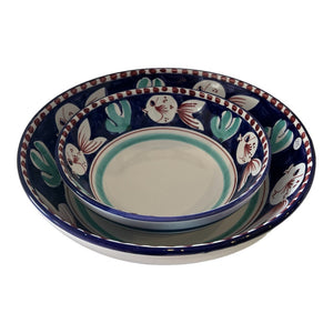 Pescara Hand-Painted Bowl-Blue-Two Sizes
