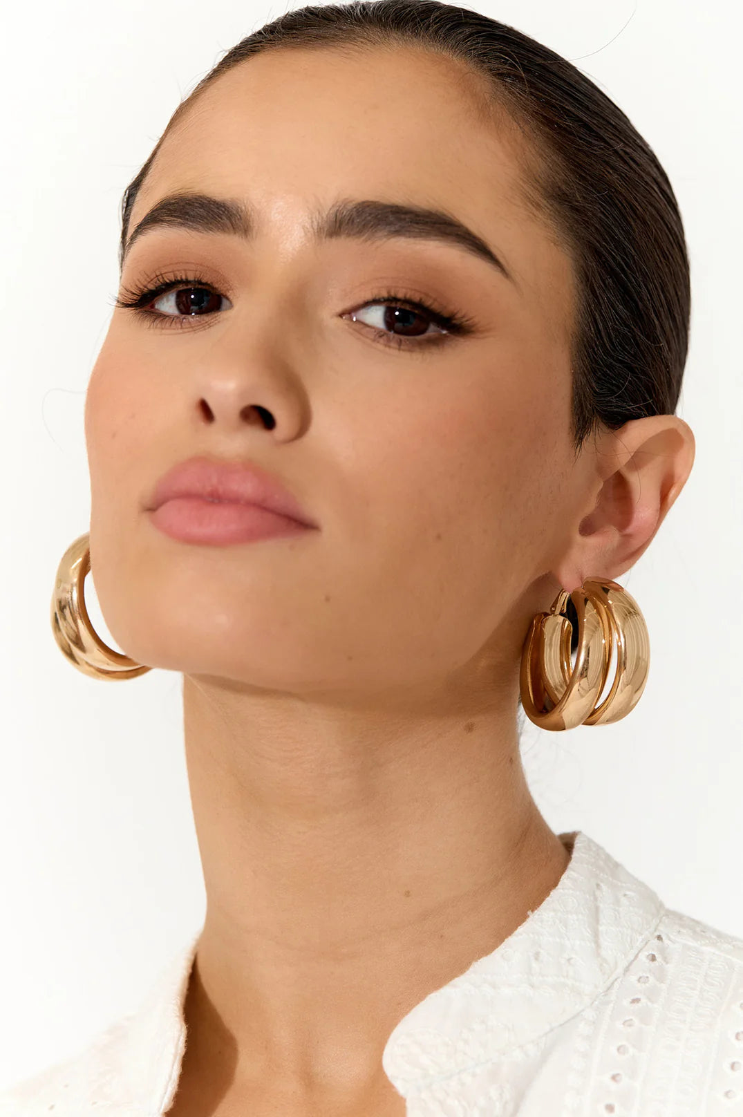 Annika Silver Hoop Earrings