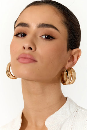 Annika Silver Hoop Earrings