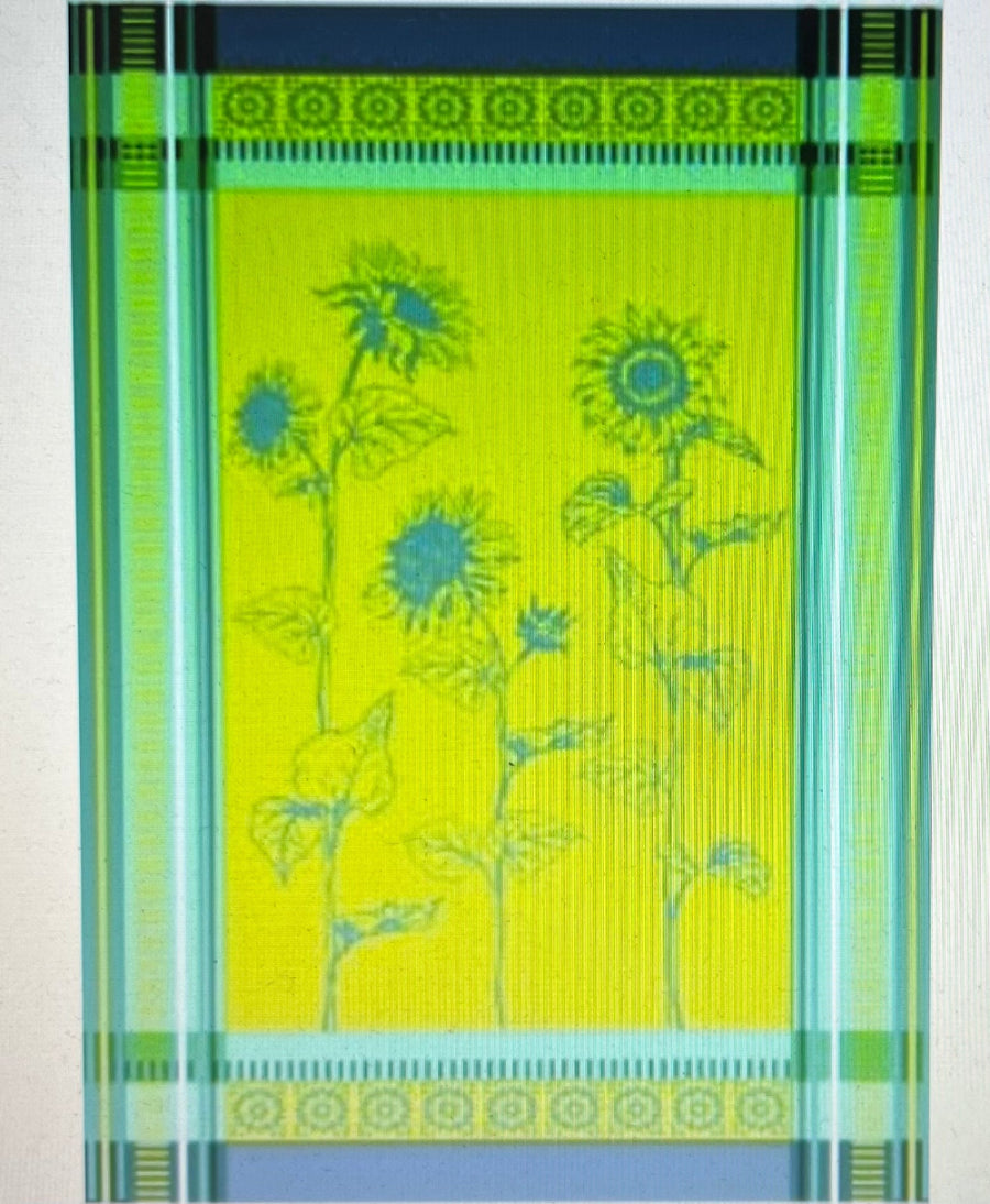 French Jacquard Tea Towel - Sunflower