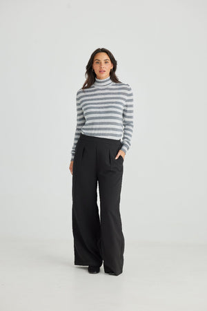 Alana palazzo trousers-Brave & True -Black