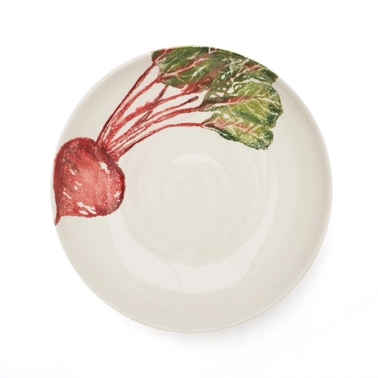 Serving Bowl-Beetroot Design-Made In Italy-Handmade-Flat Lay