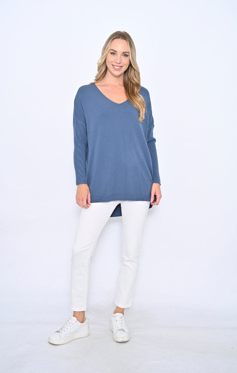 Charlotte Jumper -Denim on Model