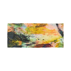 Colorful abstract pattern scarf on a white background
