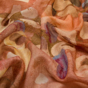 Close-up of a textured fabric with earthy tones