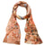 Multicolored scarf with abstract pattern on a white background
