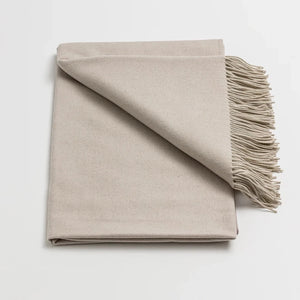 Jacob Little- Dulwich Hill-Loom Cashmere Merino Wool Throw-Putty