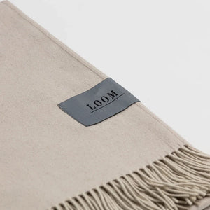 Jacob Little- Dulwich Hill-Loom Cashmere Merino Wool Throw-Putty