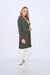 Trinny Longline Cardigan Khaki -On model -Side view