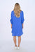 Zoey Linen Shirt Dress - Cobalt -Back View