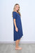 Cally Linen Dress-Navy-Fringe Detail-Side view