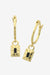 Ambrosia Gold Jet Earrings-Gold & Black Crystal